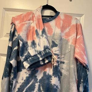 Womens tie dye lounge set